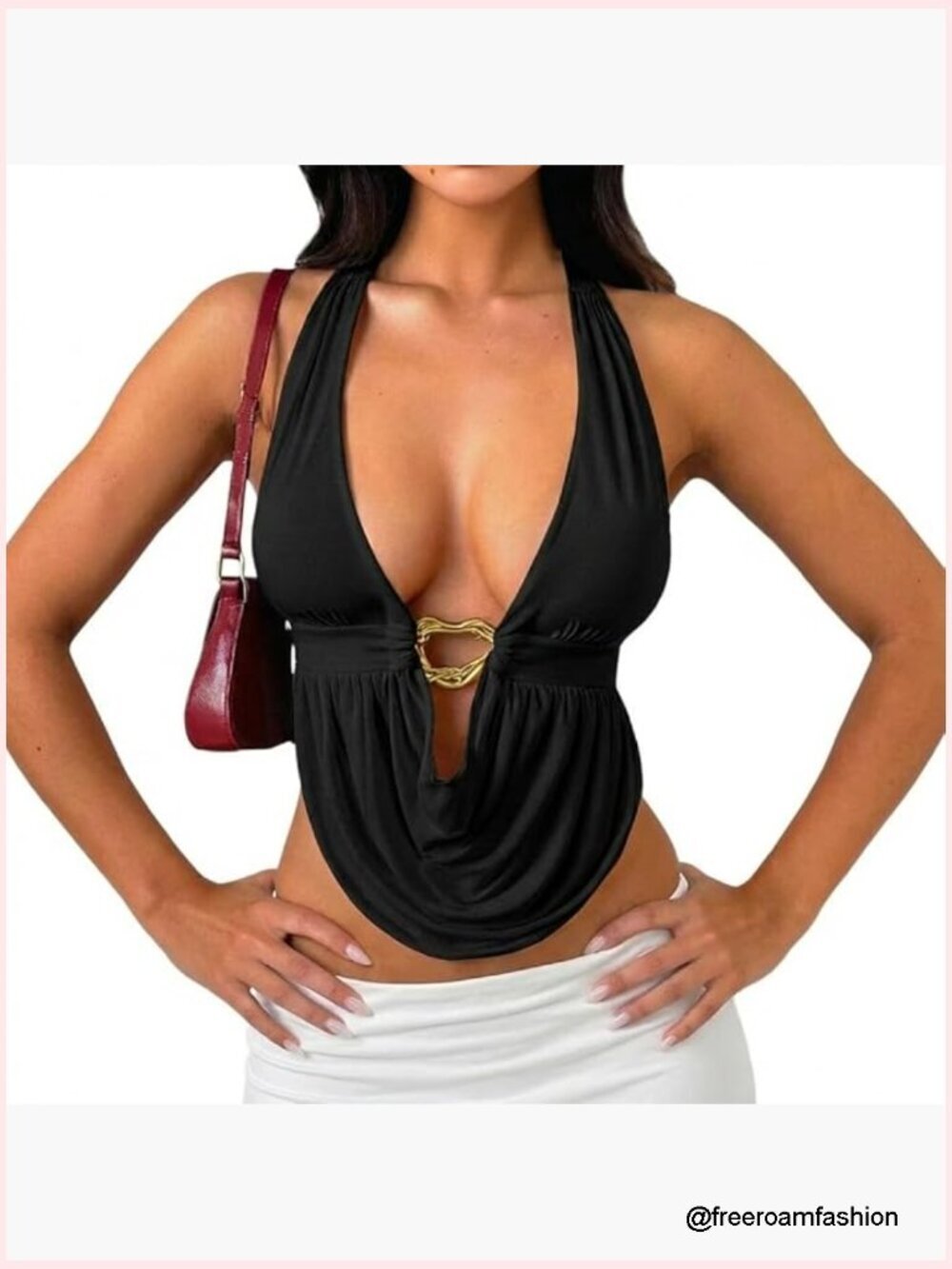 Y2K Halter Corset Tank Top Backless V Neck Going Out